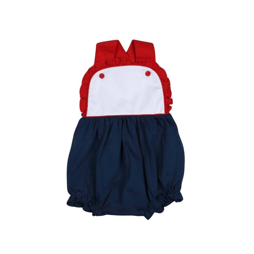 NEW BABY LOREN kids patriotic pima sun bubble in red and blue
